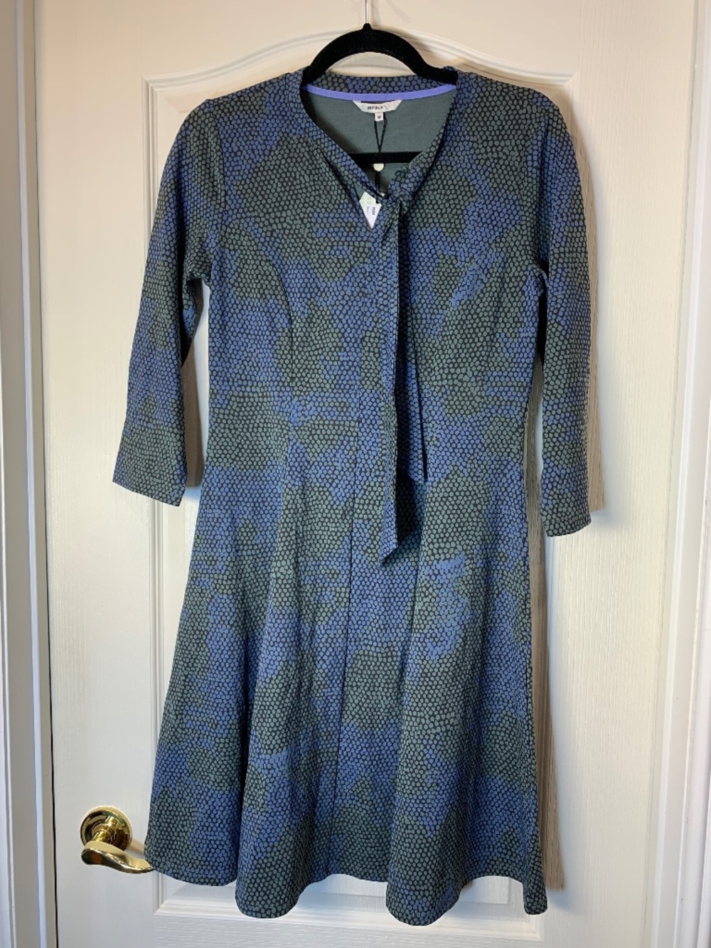 Sandwich Women’s M EU NWT Sage Green Purple Polka Dot Fit Flare Midi Dress